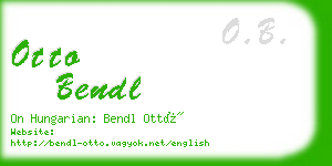 otto bendl business card